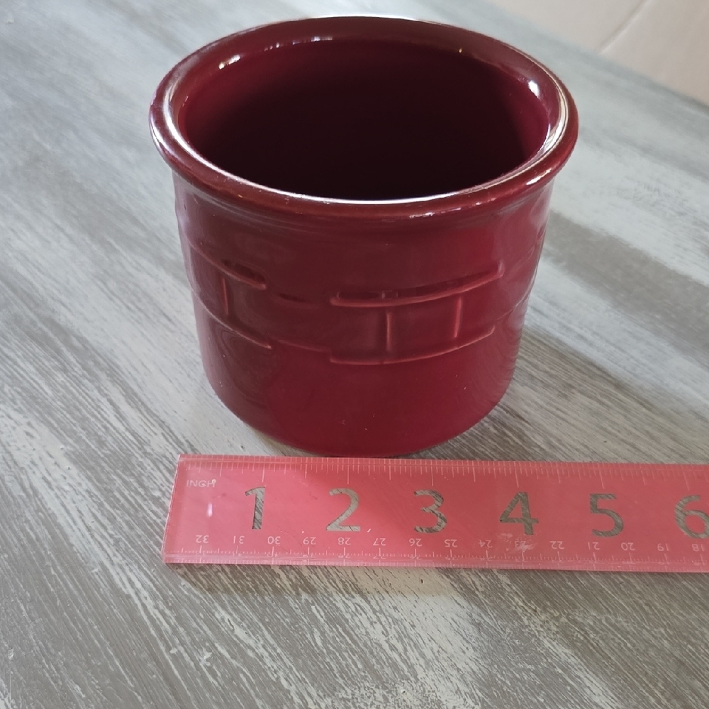 Longaberger Rich Red Ceramic Bowl